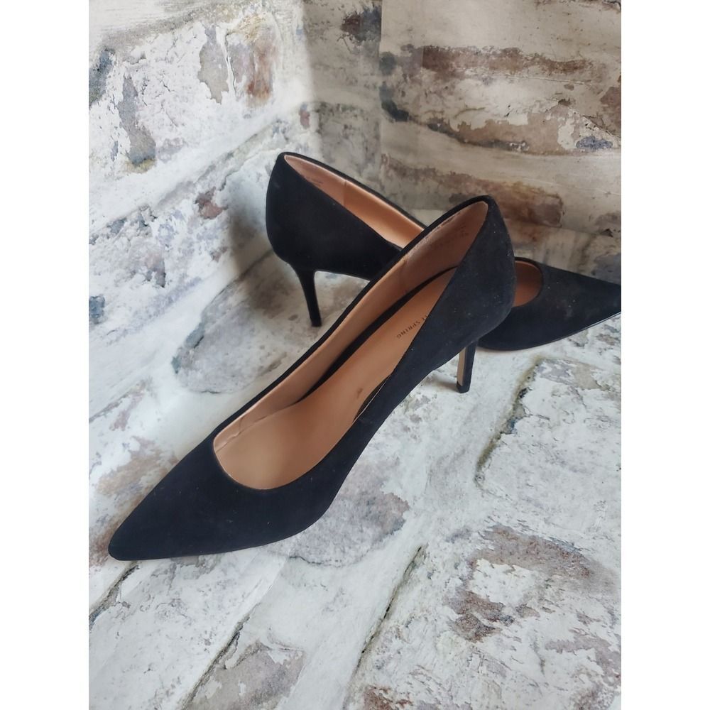 NEW- Call it Spring Black Suede Women's 8 Pointed Toe Pumps